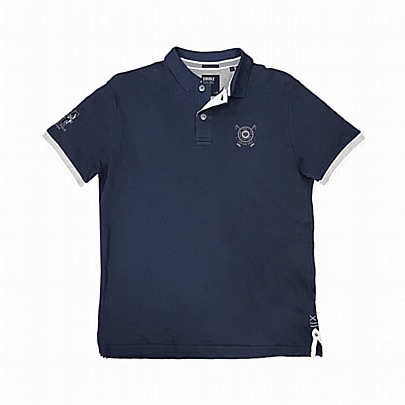 Πόλο πικέ με κέντημα σε μπλε σκούρο  χρώμα