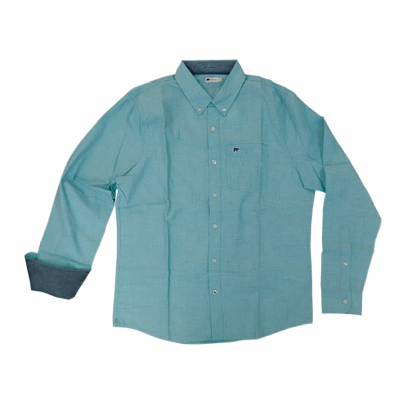Λινό πουκάμισο μακρύ μανίκι σε γαλάζιο χρώμα