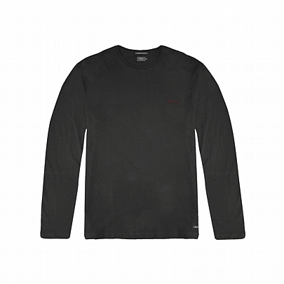  Ανδρική μακό μπλούζα μακρύ μανίκι σε μαύρο χρώμα