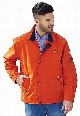 Λεπτό μπουφάν σε πορτοκαλί χρώμα