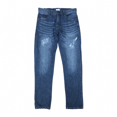 Ανδρικό Jean παντελόνι σε ίσια γραμμή σε μπλε χρώμα