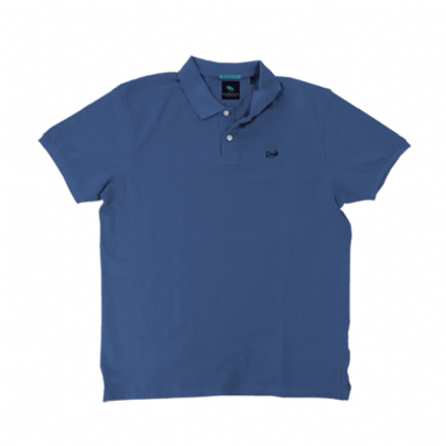 Ανδρική μπλούζα Polo πικέ σε μπλε ραφ χρώμα