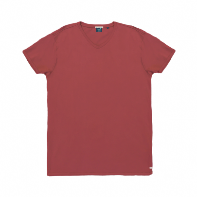 T-Shirt V-neck σε κόκκινο χρώμα