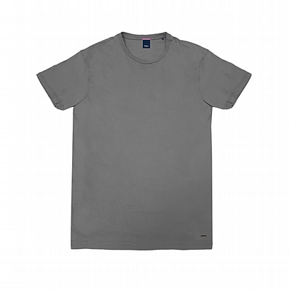  Aνδρική κοντομάνικη μπλούζα T-Shirt μονόχρωμη σε γκρι