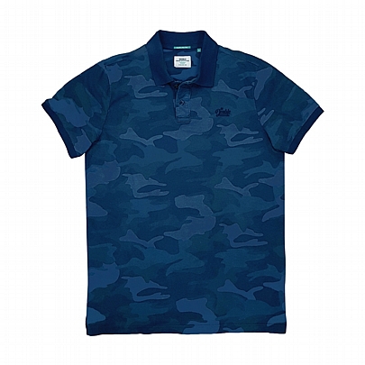Πόλο πικέ μπλούζα σε camouflage μπλε χρώμα