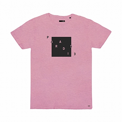 Ανδρικό t-Shirt με στάμπα σε ροζ whashed χρώμα