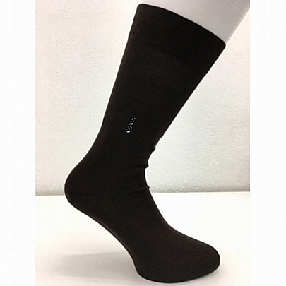 Κάλτσα ανδρική μερσεριζέ σε καφέ σοκολά Κάλτσα ανδρική μερσεριζέ σε καφέ σοκολά