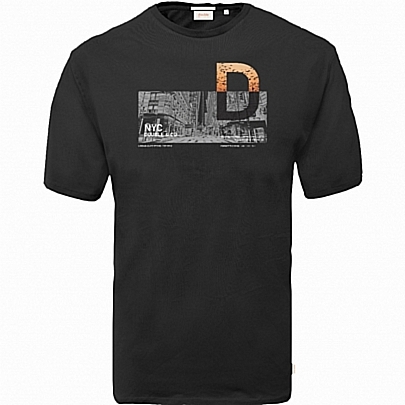 Aνδρικό T-shirt με τύπωμα σε μαύρο