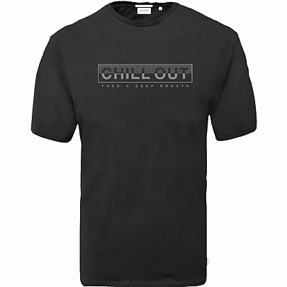 Aνδρικό T-shirt με τύπωμα σε μαύρο