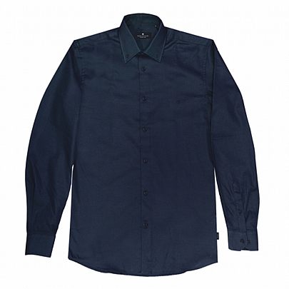 Μακρυμάνικο πουκάμισο με λεπτό σχέδιο σε μπλέ χρώμα