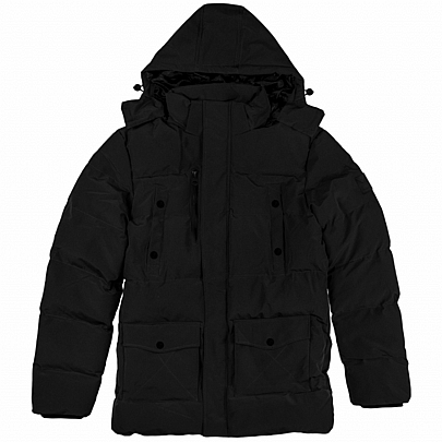 Ανδρικό μπουφάν Puffer Parka σε μαύρο χρώμα