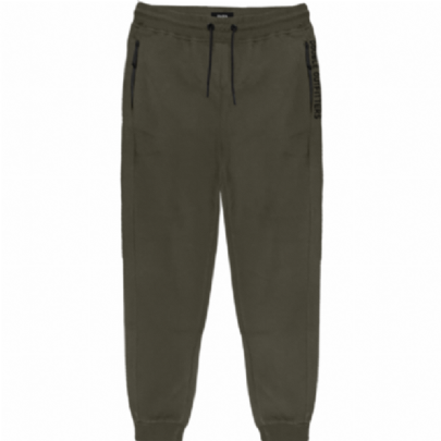 Ανδρικό παντελόνι φούτερ Terry Fleece σε χακί χρώμα
