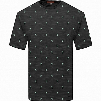 Ανδρικό T-SHIRT All Over Print (Flama) σε μαύρο χρώμα 