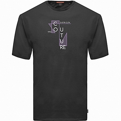 T-SHIRT Ανδρικό με στρόγγυλη λαιμόκοψη σε 
μαύρο χρώμα