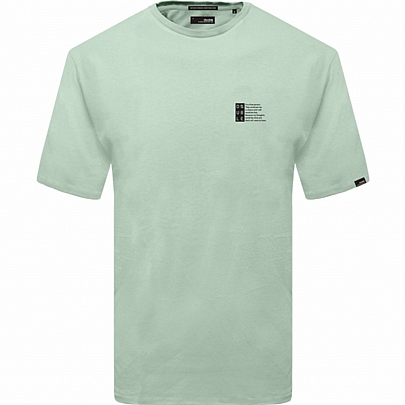 Ανδρικό T-shirt με στάμπα μπροστά και πίσω σε βεραμάν χρώμα