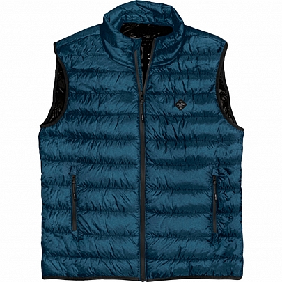 Ανδρικό αμάνικο μπουφάν (Plus Size) σε πετρόλ χρώμα