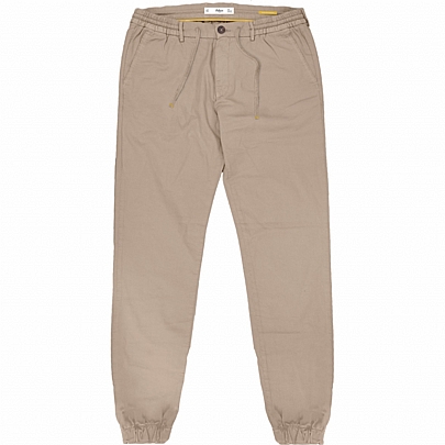 Ανδρικό παντελόνι με λάστιχο στην μέση Special Fabric σε μπέζ χρώμα Ανδρικό παντελόνι με λάστιχο στην μέση Special Fabric σε μπέζ χρώμα