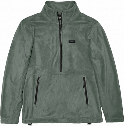 Ανδρική μπλούζα Fleece με φερμουαρ στο στήθος σε χρώμα σκούρο μέντα