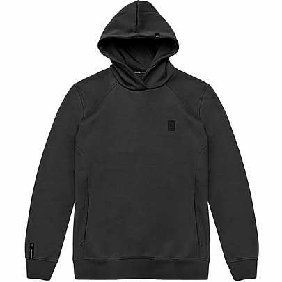 Ανδρική μπλόυζα φόυτερ (terry fleece) με φερμουάρ στις τσέπες σε χρώμα μαύρο