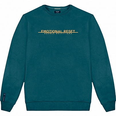 Ανδρική φούτερ με τύπωμα χωρις κουκούλα σε πετρόλ χρώμα Ανδρική φούτερ με τύπωμα χωρις κουκούλα σε πετρόλ χρώμα