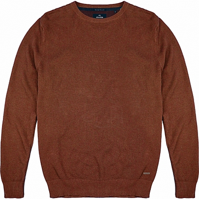 Ανδρικό πουλόβερ πλεκτό (καλαμπόκι) σε καφέ χρώμα