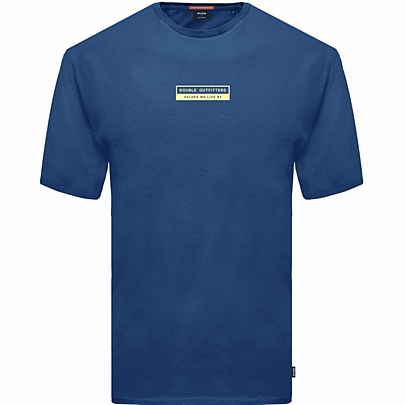 Ανδρικό μπλουζάκι με στάμπα σε indigo χρώμα