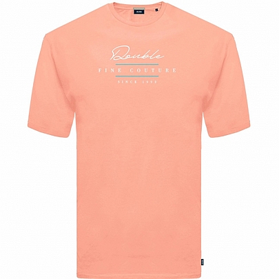 Ανδρικό T-SHIRT με στάμπα σε χρώμα σομόν