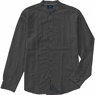 Λινό Μάο πουκάμισο σε μαύρο Λινό Μάο πουκάμισο σε μαύρο