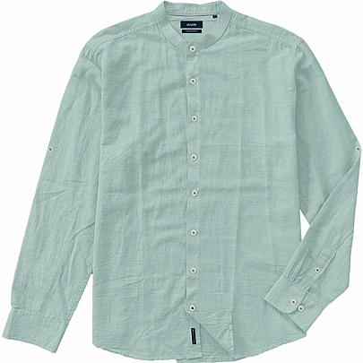 Λινό Μάο πουκάμισο σε μέντα απαλό Λινό Μάο πουκάμισο σε μέντα απαλό