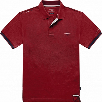 Ανδρική μπλούζα πικέ σε χρώμα κόκκινο