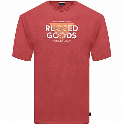 T-Shirt με στάμπα γράμματα σε κόκκινο