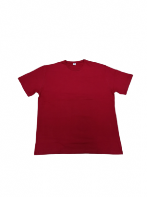 Απλό T-Shirt λαιμόκοψη σε βαθύ κόκκινο