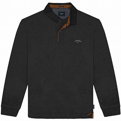 Polo Pique με διακριτικό κέντημα σε μαύρο Polo Pique με διακριτικό κέντημα σε μαύρο