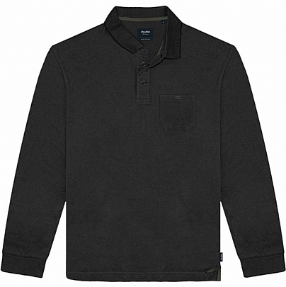 Polo Pique με τσέπη σε μαύρο