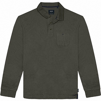 Polo Pique με τσέπη σε χακί