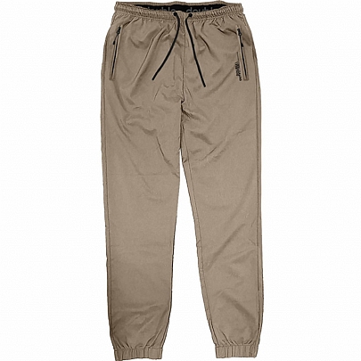 Tech Fabric Jogger Pants With Elastic Hem σε μπεζ