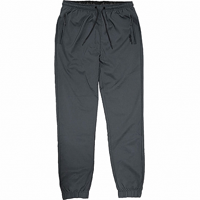 Tech Fabric Jogger Pants With Elastic Hem σε γκρι