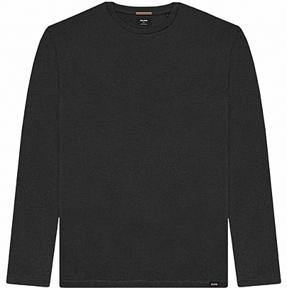 T-Shirt απλό μακρυμάνικο μονόχρωμο σε μαύρο