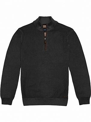 Μπλούζα πλεκτή(specia yarn)με φερμουάρ στο λαιμό σε μαύρο Μπλούζα πλεκτή(specia yarn)με φερμουάρ στο λαιμό σε μαύρο