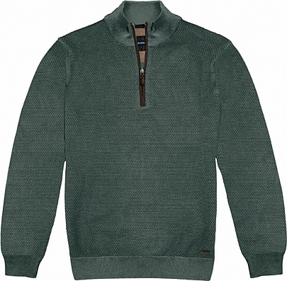 Μπλούζα πλεκτή(specia yarn)με φερμουάρ στο λαιμό σε σκούρο πράσινο Μπλούζα πλεκτή(specia yarn)με φερμουάρ στο λαιμό σε σκούρο πράσινο