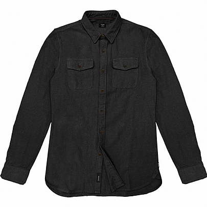 Πουκάμισο φανέλλα (flannel shirt) σε χρώμα μαύρο 