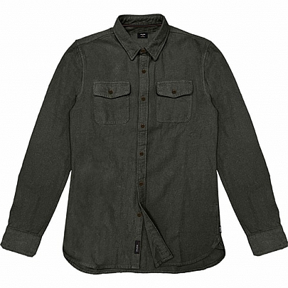 Πουκάμισο φανέλλα (flannel shirt) σε χρώμα χακί