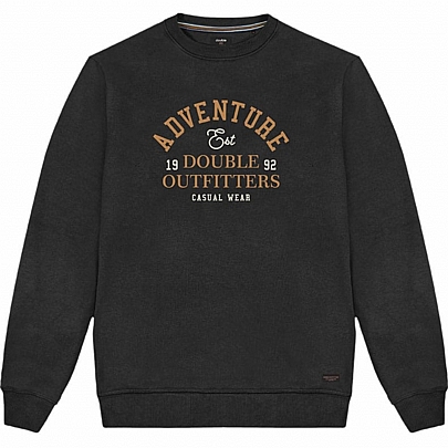 Μπλούζα φούτερ με λαιμοκοψη(brushed fleece) με στάμπα σε χρώμα μαύρο Μπλούζα φούτερ με λαιμοκοψη(brushed fleece) με στάμπα σε χρώμα μαύρο