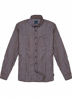 Πουκάμισο καρώ με τσέπη σε μπλε σκούρο-ταμπά Πουκάμισο καρώ με τσέπη σε μπλε σκούρο-ταμπά