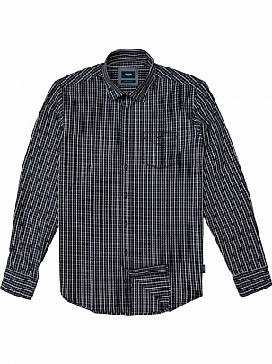 Πουκάμισο καρώ με τσέπη σε μαύρο-άσπρο Πουκάμισο καρώ με τσέπη σε μαύρο-άσπρο