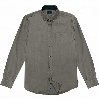 Πουκάμισο με τσέπη σε χακί-γκρι Πουκάμισο με τσέπη σε χακί-γκρι