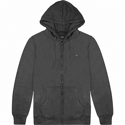 Hoodie Full Zip (Brushed Fleece) σε γκρι ανθρακί