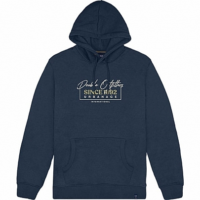 Hoodie With Graphic Print (Brushed Fleece)σε μπλε σκούρο