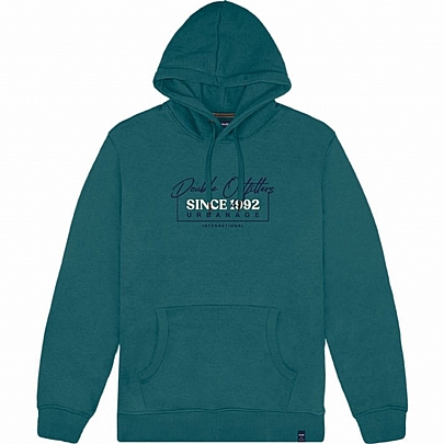 Hoodie With Graphic Print (Brushed Fleece)σε πετρόλ Hoodie With Graphic Print (Brushed Fleece)σε πετρόλ