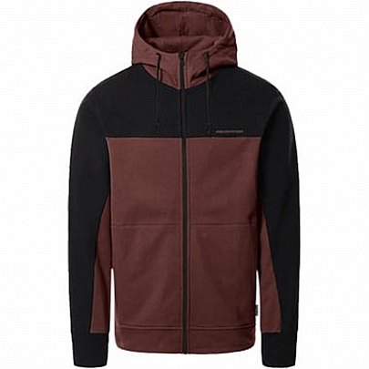 Hoodie Full Zip (Brushed Fleece) σε βουργουνδί